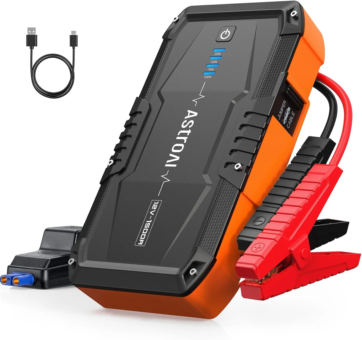 1500A Car Battery Jump Starter for Gas & Diesel Engines with Flashlight