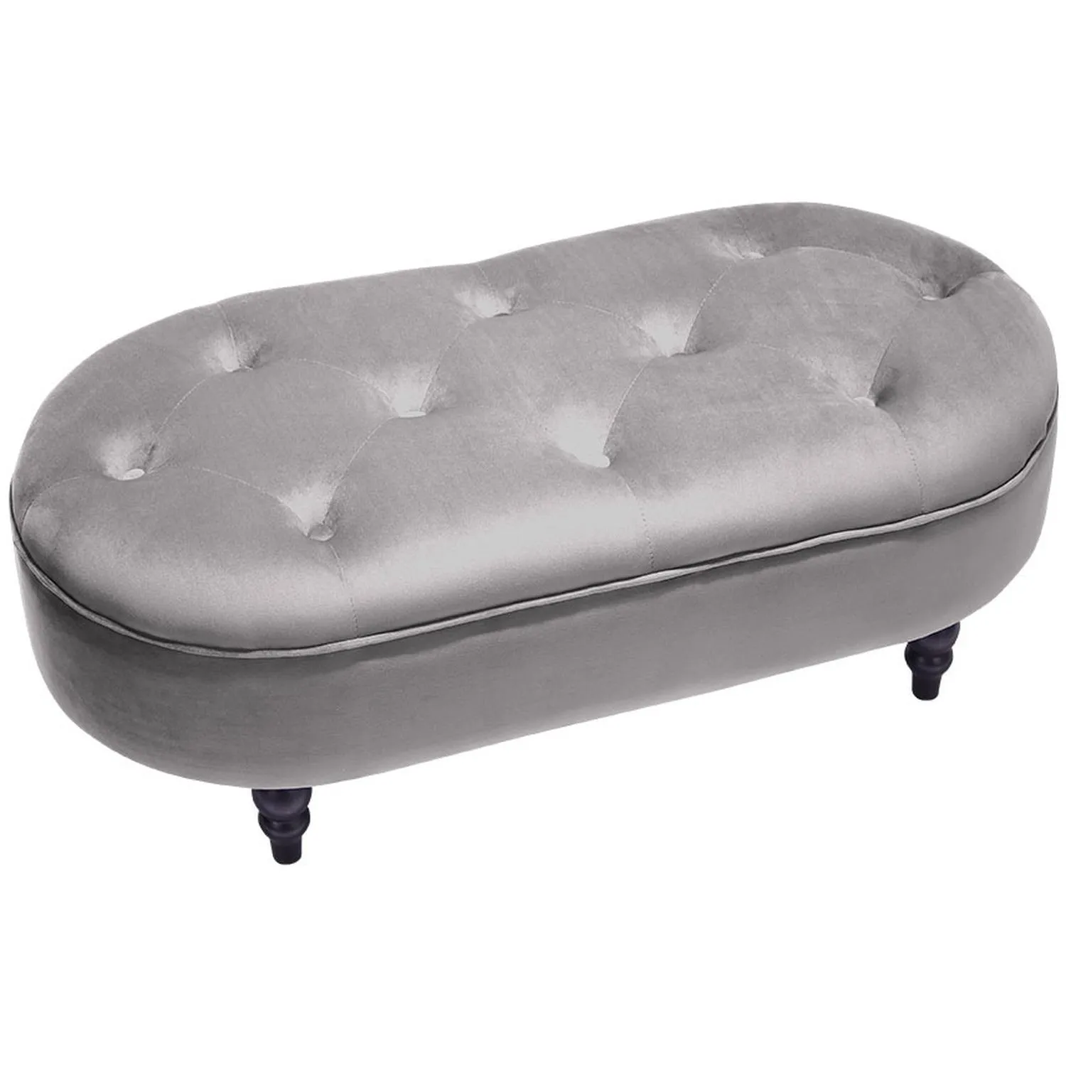 Angelo 2 Seater Fabric Ottoman Bench Sette Pouffe Puffy for Foot Rest