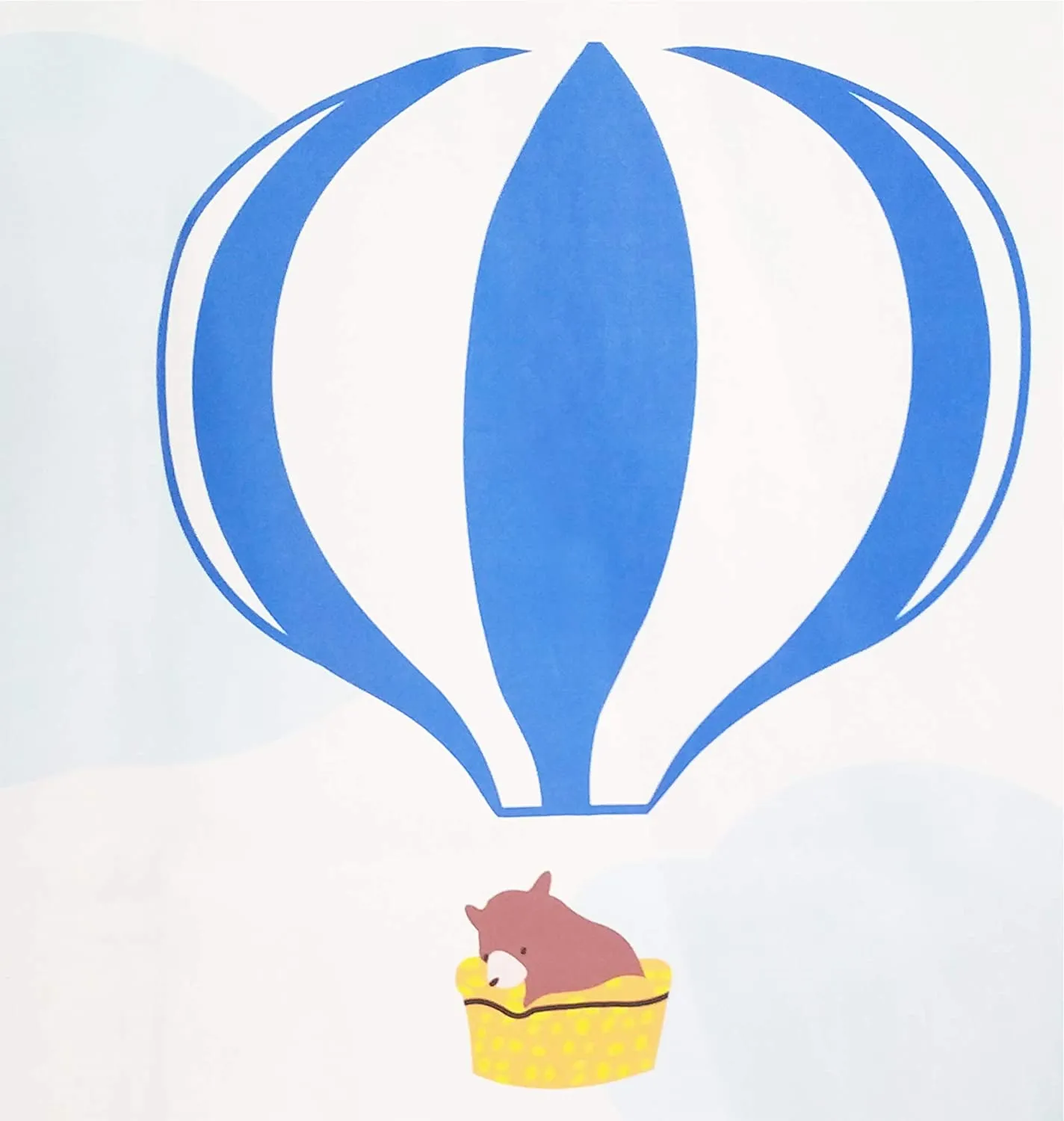 Babymoon Hot Air Balloon Photoshoot Bedsheet (Blue) | Swaddle | 100 x 100 cm