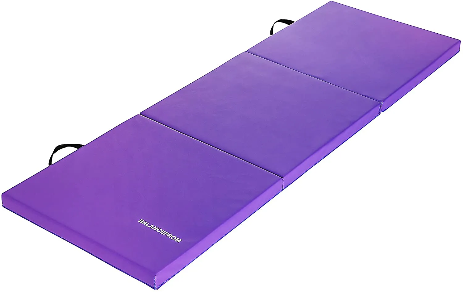 BalanceFrom 2" Thick Tri-Fold Folding Exercise Mat with Carrying Handles for MMA, Gymnastics and Home Gym Protective Flooring