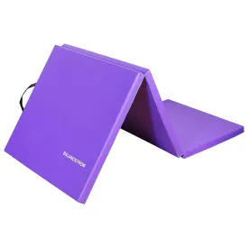 BalanceFrom Fitness GoGym 6'x2'x1.5" Folding 3 Panel Exercise Gym Mat, Purple