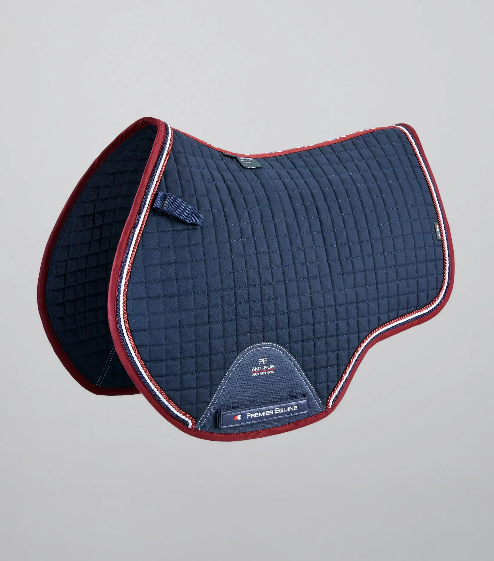 Close Contact European Cotton Saddle Pad - GP/Jump Square Navy