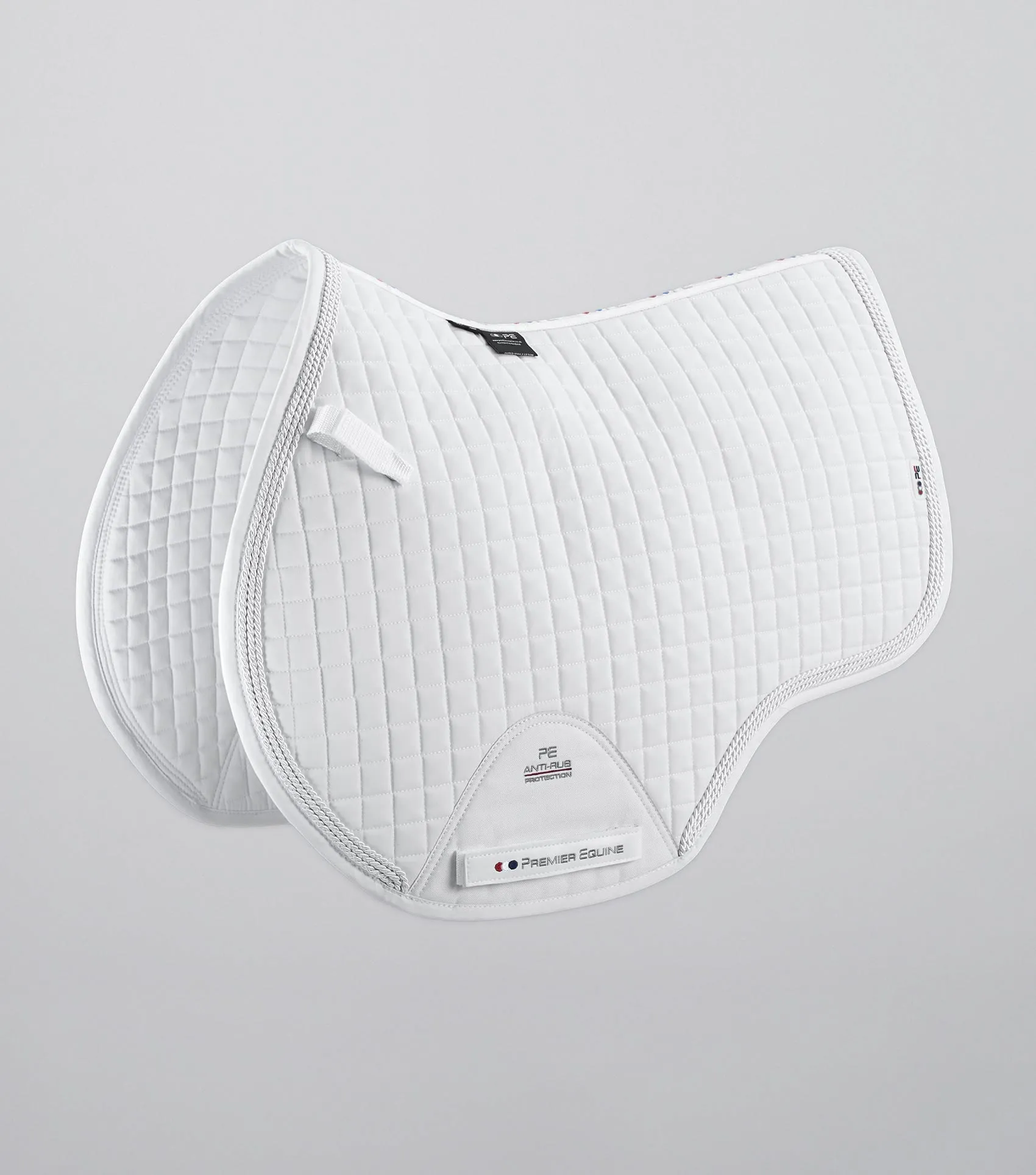 Close Contact European Cotton Saddle Pad - GP/Jump Square White