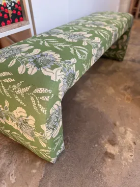 Designer Fabric Covered Bench