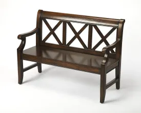 Gerrit Wooden 44"W Bench in Dark Brown  5048024