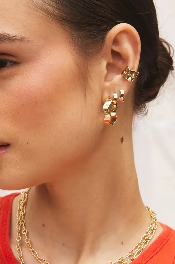 Gold Form Hoops