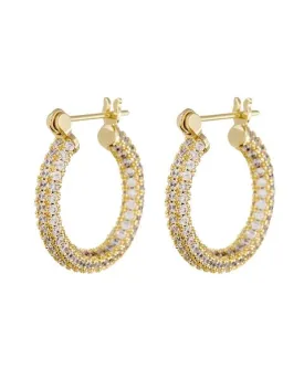 Luv AJ - Skinny Baby Pave Hoops