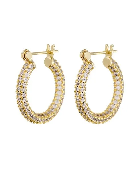 Luv AJ - Skinny Baby Pave Hoops