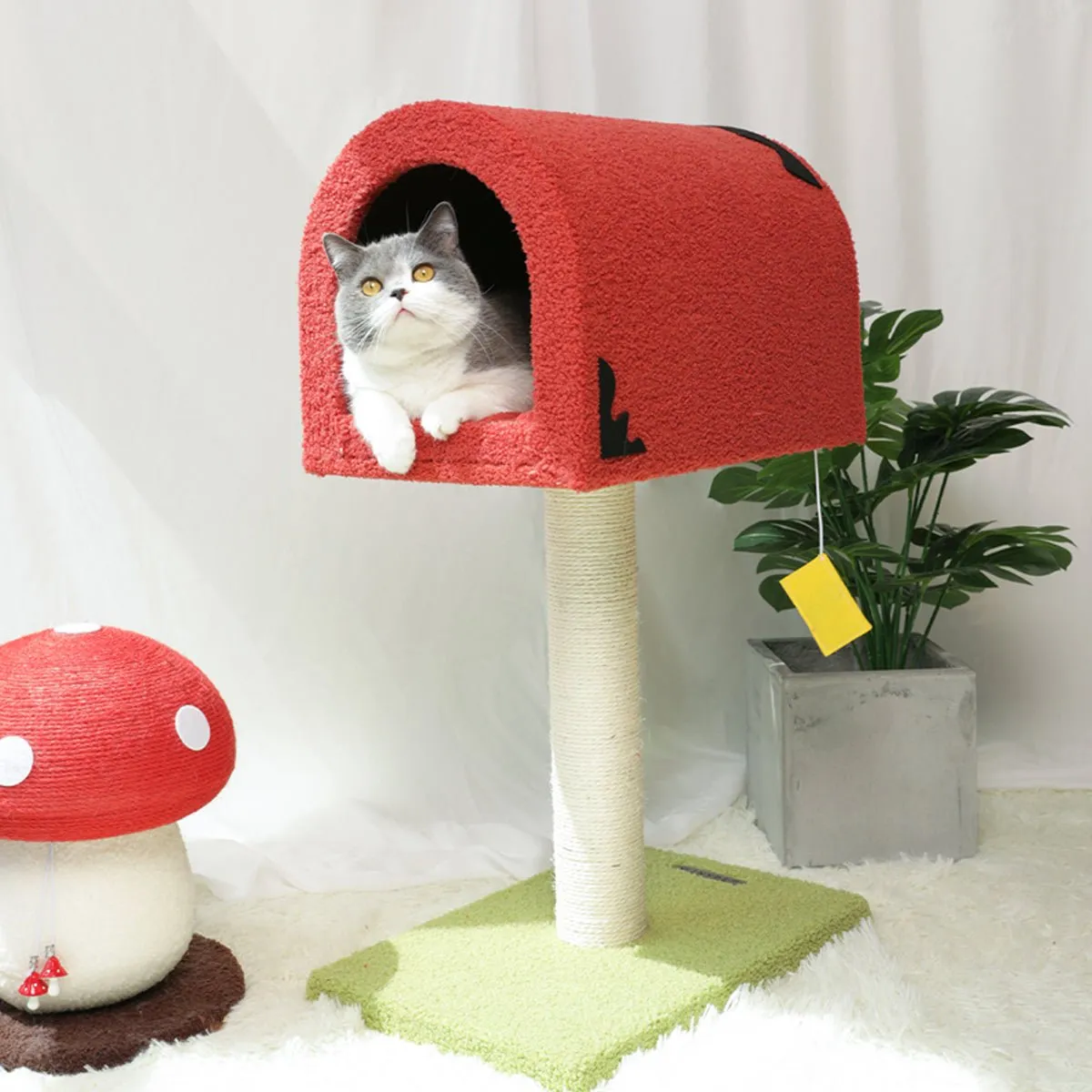 Mailbox Red Climbing Frame Cat Tree