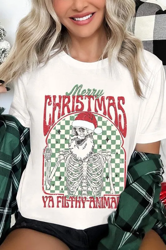 Merry Christmas Ya Filthy Animal Graphic Tee