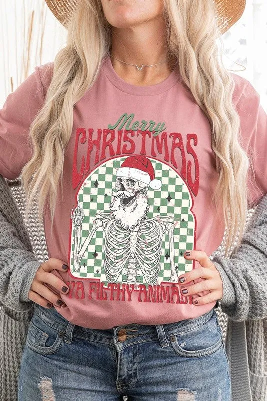 Merry Christmas Ya Filthy Animal Graphic Tee