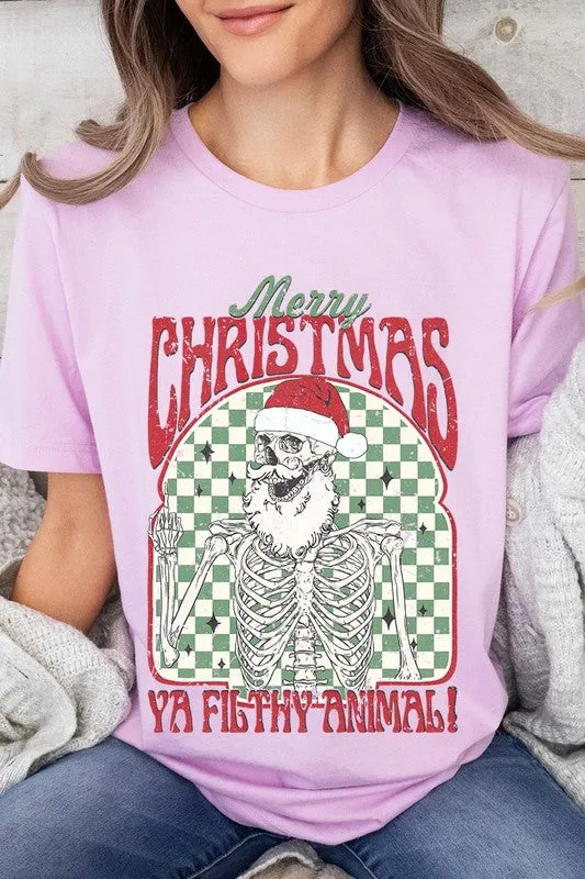 Merry Christmas Ya Filthy Animal Graphic Tee