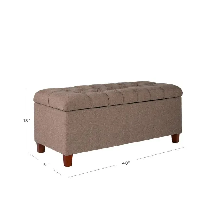 Nathalia 2 Seater Fabric Storage Ottoman Bench Sette Pouffe Puffy for Foot Rest