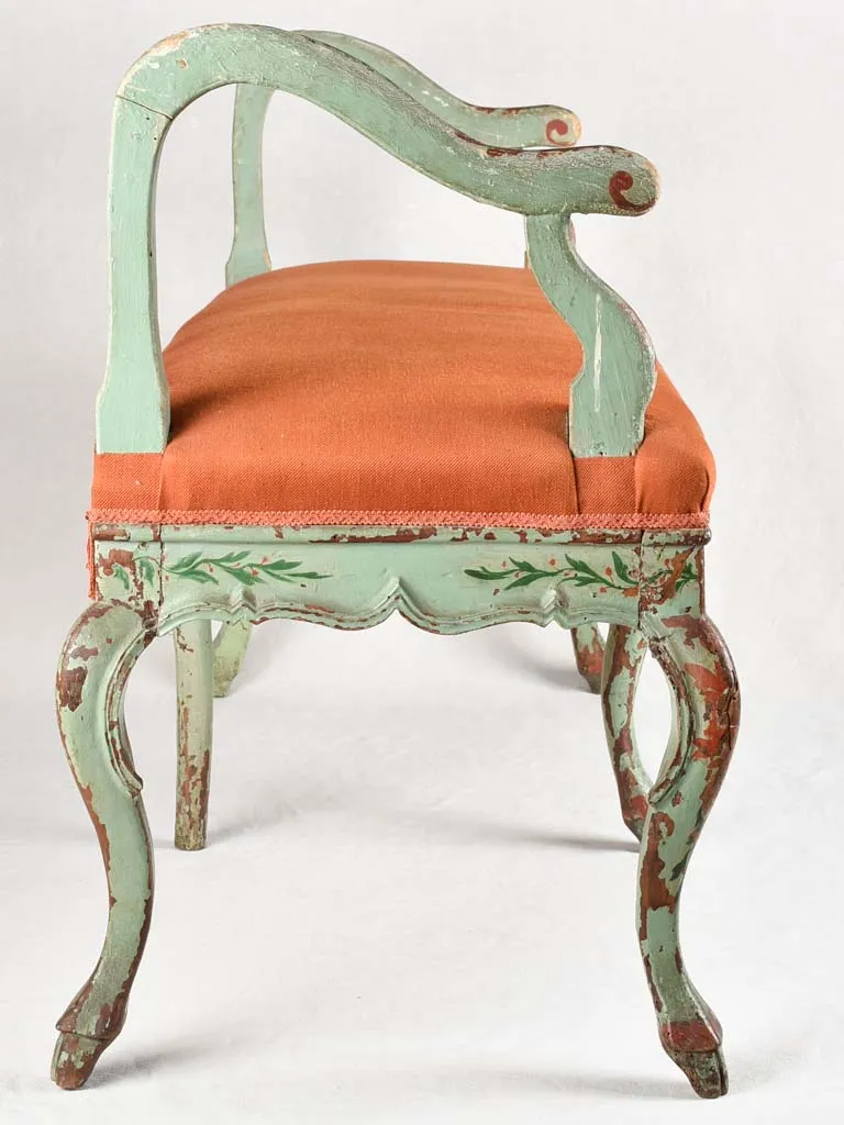 Pair of hand painted conversation benches - 19th century 57"