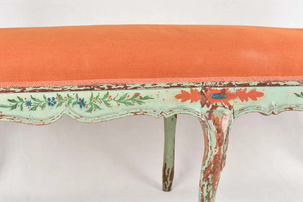 Pair of hand painted conversation benches - 19th century 57"