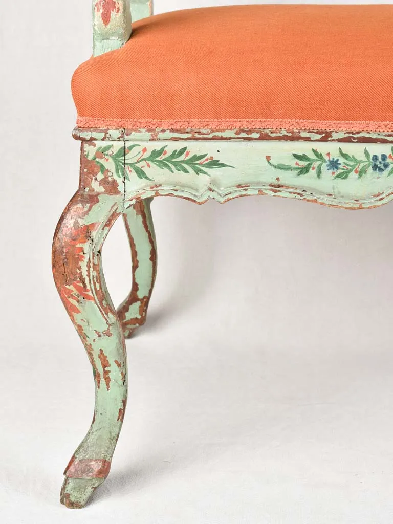 Pair of hand painted conversation benches - 19th century 57"