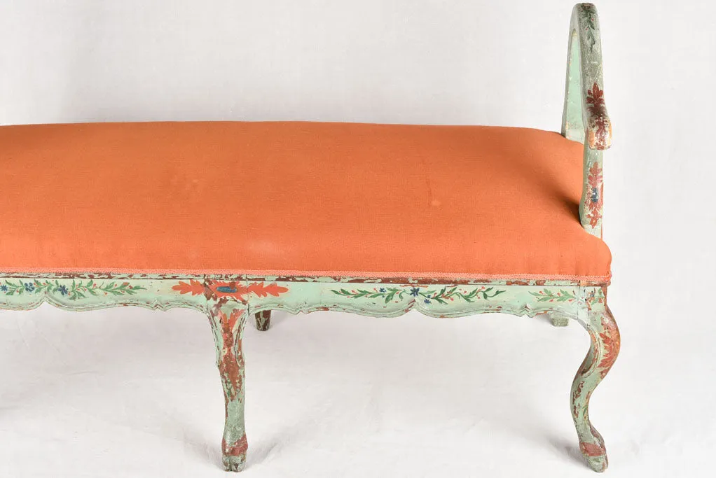 Pair of hand painted conversation benches - 19th century 57"