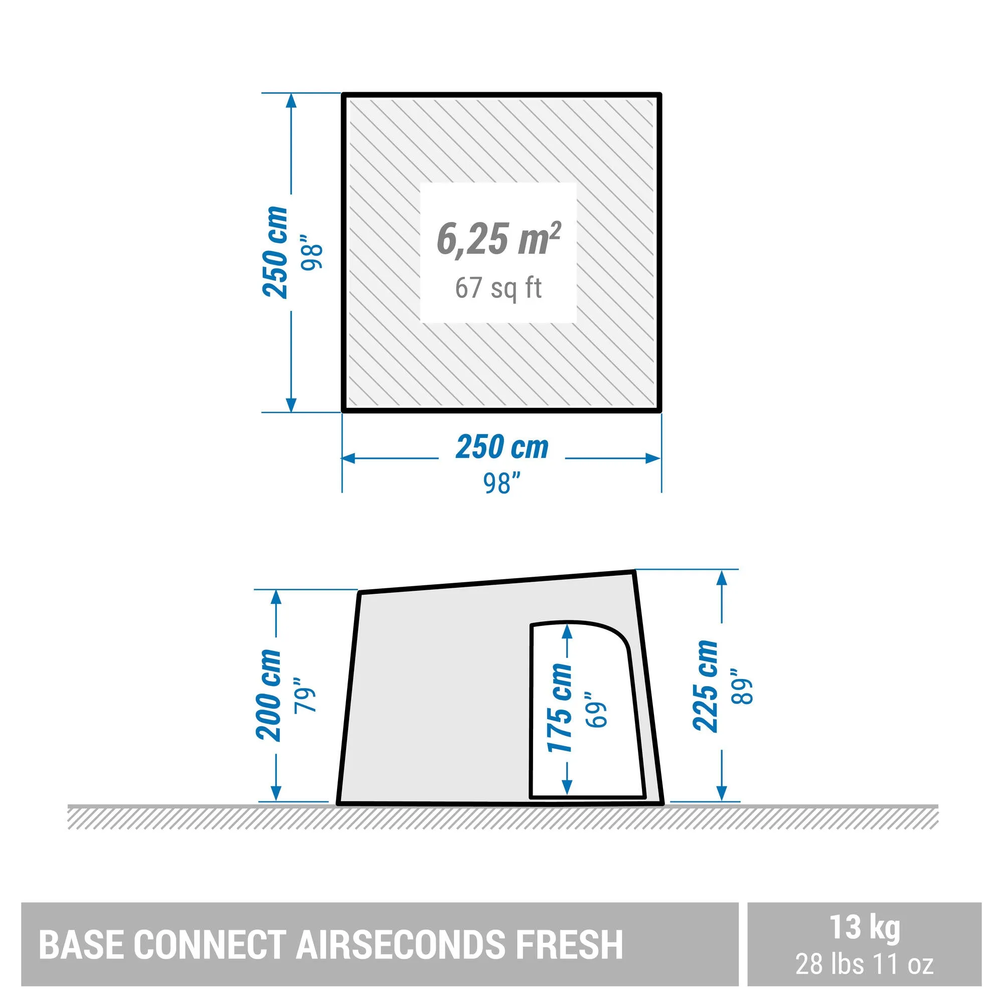 Quechua Air Seconds Inflatable Camping Shelter 6 Person *Factory Seconds*