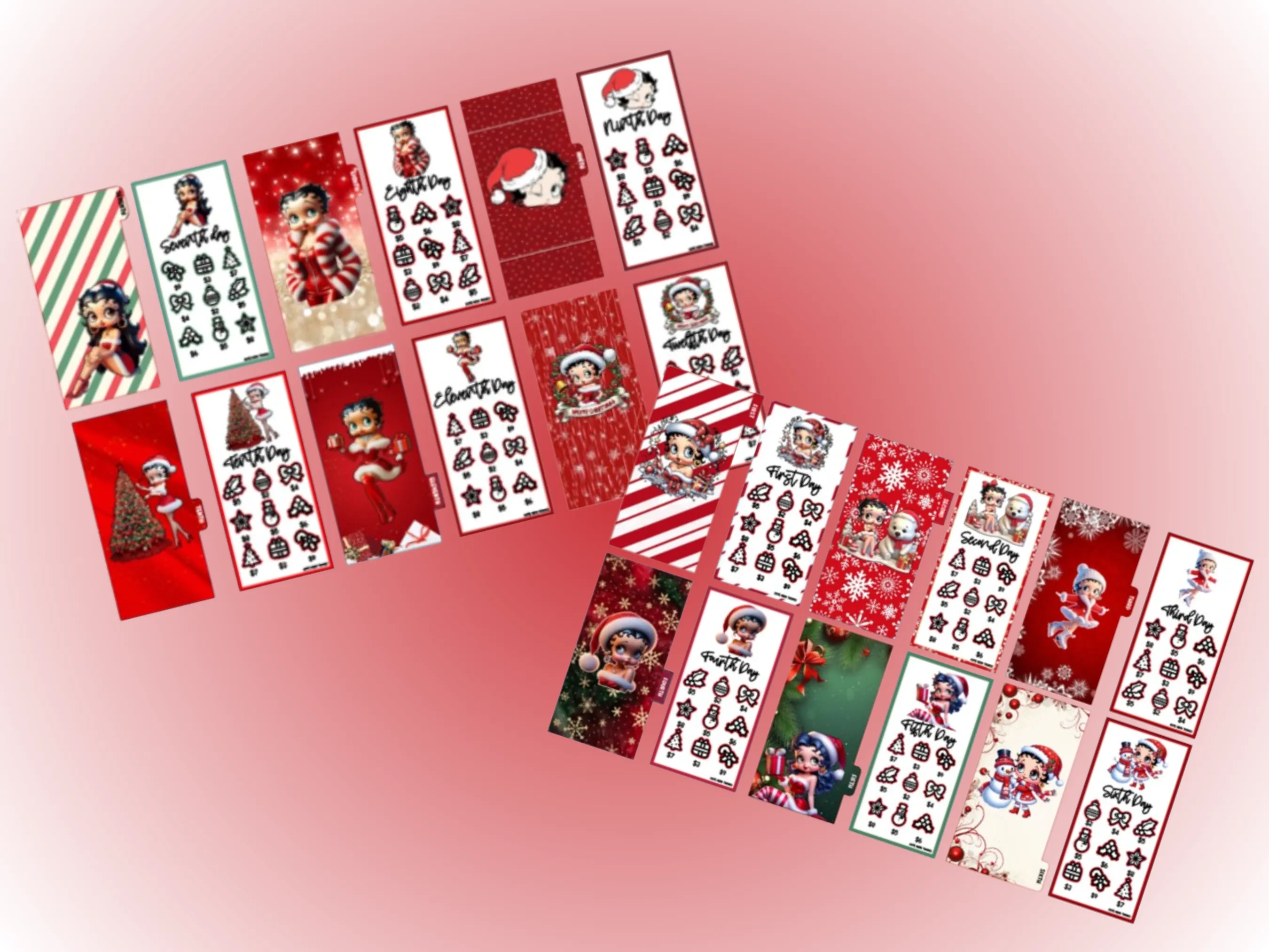 Savings Challenge | Betty Boop | 12 Days of Christmas | Set of 24