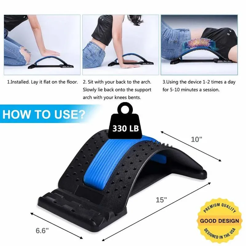 Waist Massager and Lumbar Spine Corrector, Acupuncture Cushion for Pain Relief