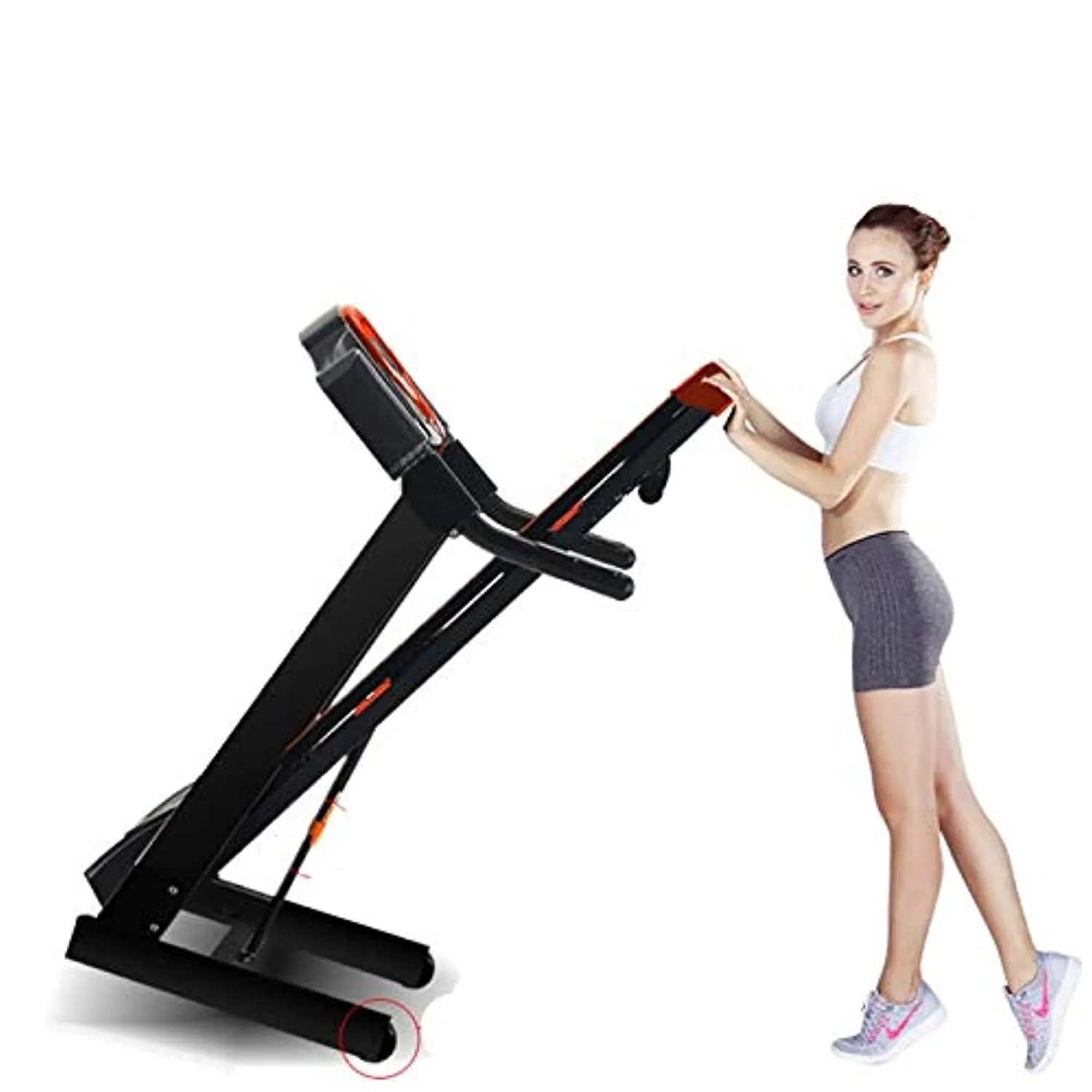 Zzfni Treadmill Folding Home Treadmills, Exercise Electric Walking Machines, Exercise Equipment Foldable Treadmill